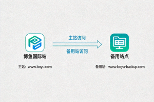 博鱼国际站与备用站点访问示意图